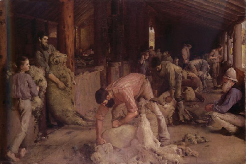 Tom roberts Shearing the rams Spain oil painting art